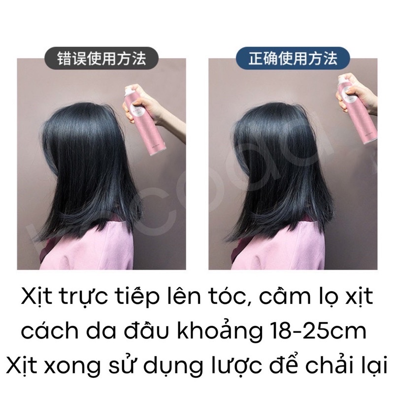 Dầu gội khô Issy dạng xịt không bết dính làm sạch nhanh giúp tóc bồng bềnh mượt mà 150ml