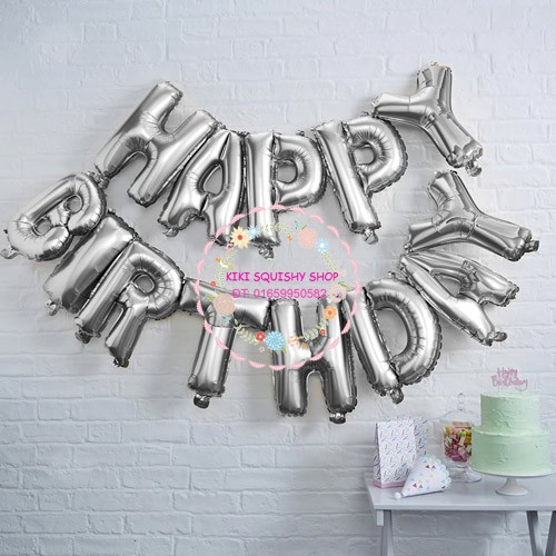 Bóng sinh nhật chữ HAPPY BIRTHDAY