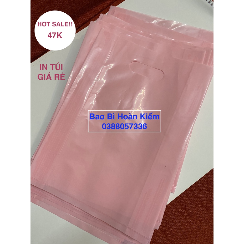 1KG TÚI HD HỒNG PHẤN PE hột xoài - bịch nilon dẻo, đựng mỹ phẩm, quần áo, bao bì nilong đóng hàng tiện