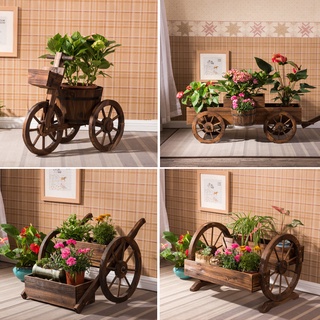 Chậu gỗ trồng hoa trồng cây cảnh chống mối mọt trang trí sân vườn ban công ngoài trời chậu gỗ - Kệ cây cảnh