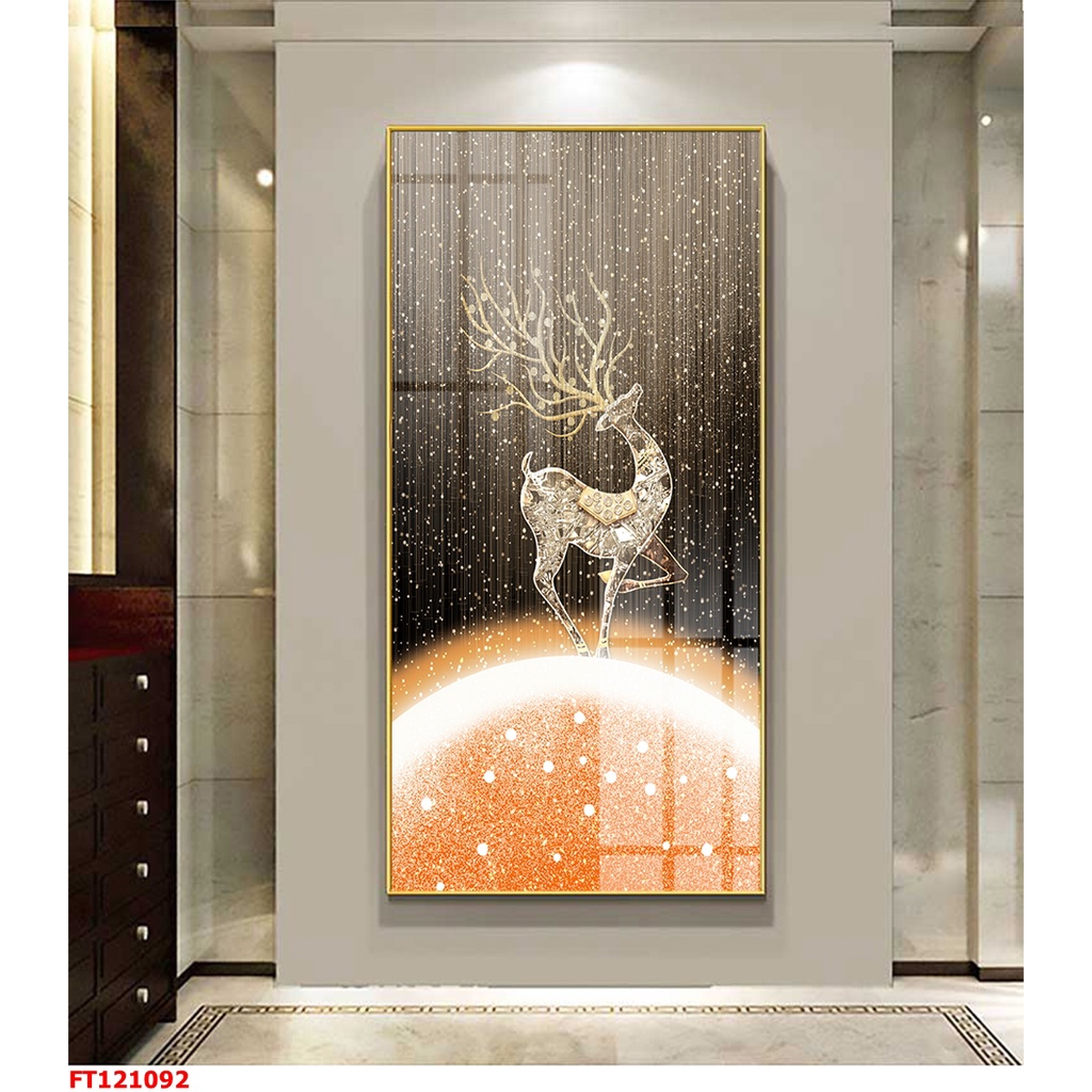 Tranh Treo Tường Hươu Sao 3D Tranh Dài Treo Phòng Khách/ Phòng Ngủ/ Game Gaming/ làm Quà Tặngg