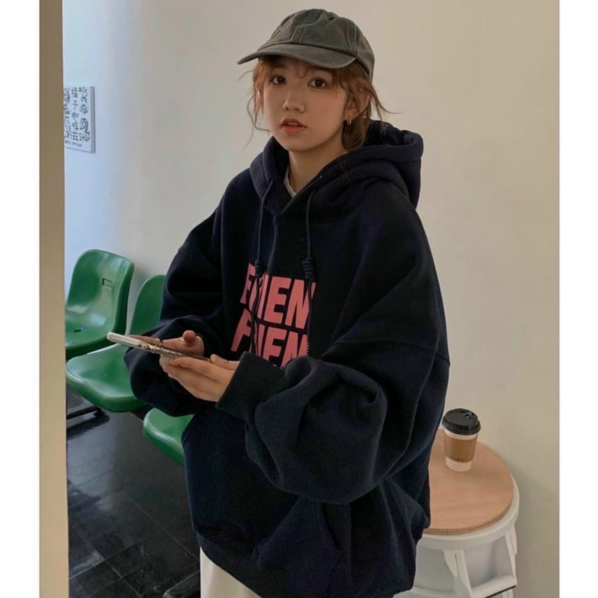 Áo Hoodies Nữ Chui Đầu Chất Nỉ Mềm Co Giãn Tốt Nón 2 Lớp Form Rộng Mặc Thoải Mái [NEW UNISEX]
