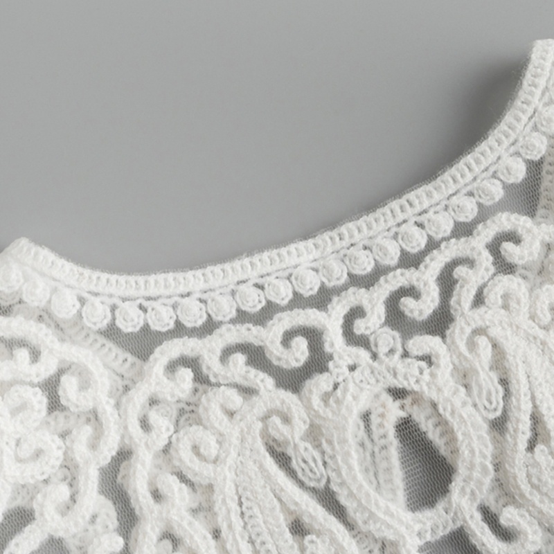 Áo Choàng Ren Chống Nắng In Họa Tiết Hoa Xinh Xắn Dùng Phối Với Hán Phục Cho Nữ