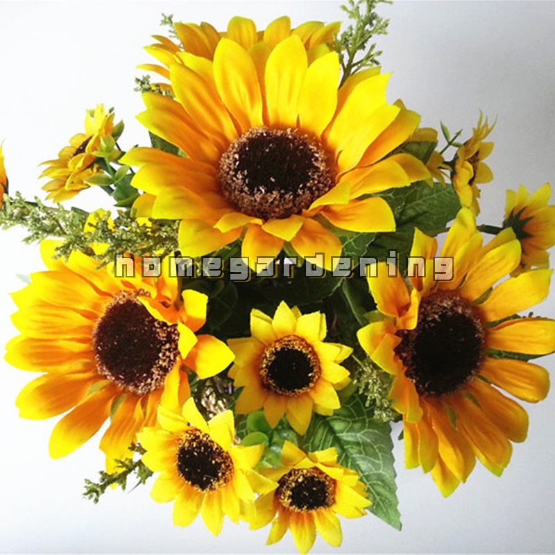1 Bó 24 Hoa Hướng Dương Nhân Tạo Bằng Nhựa