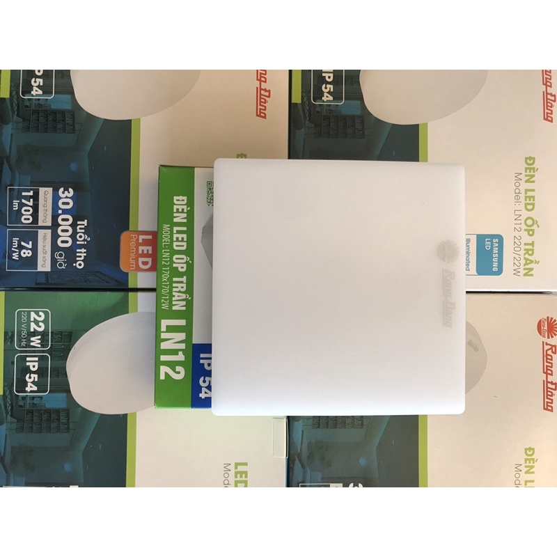 Đèn Ốp Trần Rạng Đông Vuông,  Tròn 12W , 18W , 24W