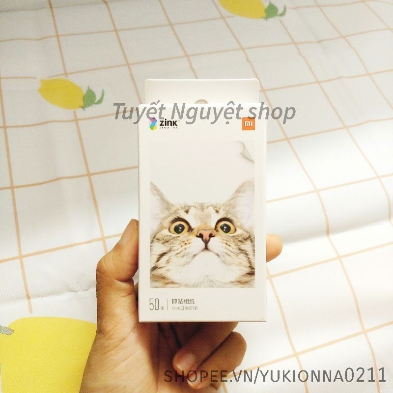 Set hộp 50 tờ giấy in ảnh cho máy in bỏ túi Xiaomi mini pocket size 2×3inch zink có thể dùng cho máy in canon pv123