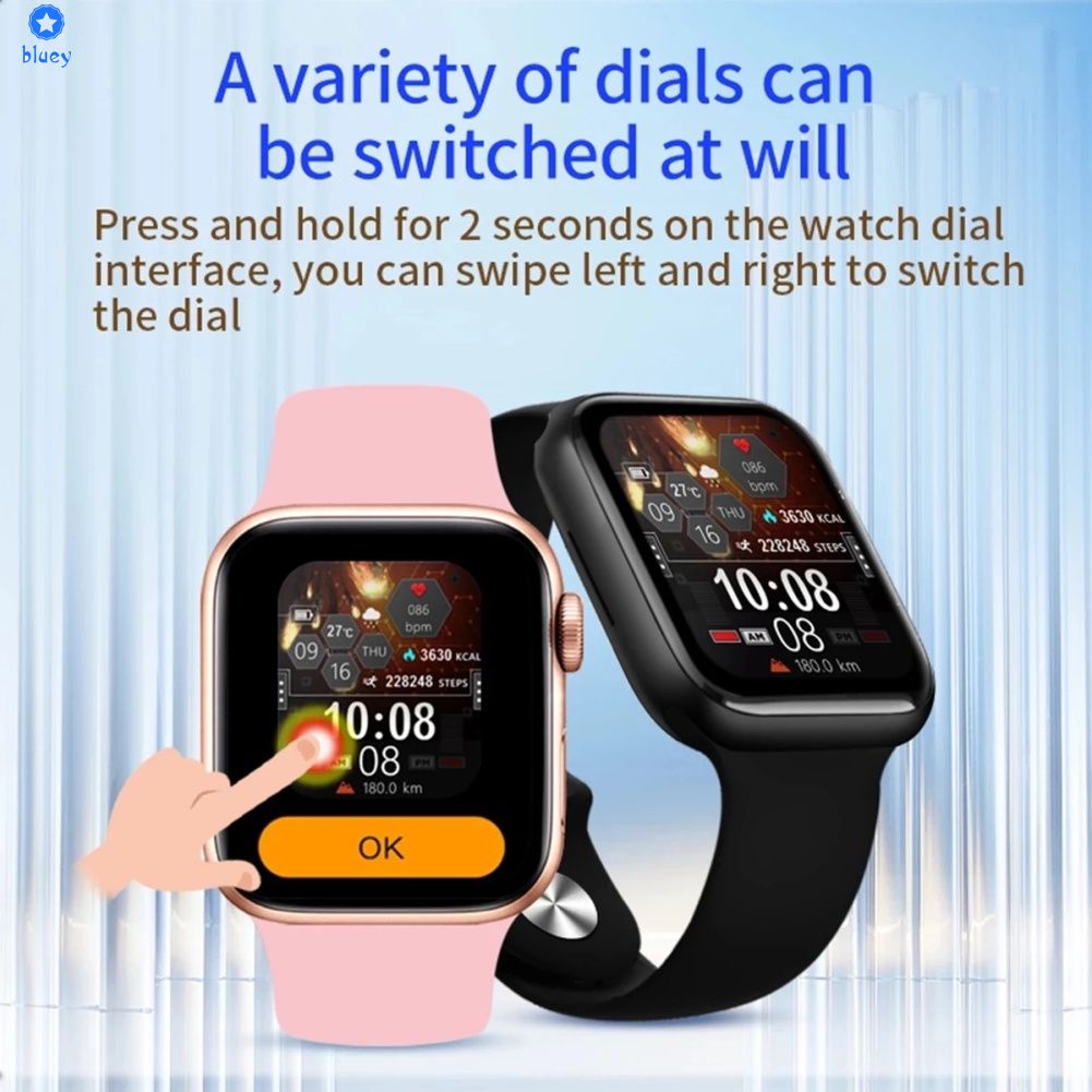 X7 + Max Đồng Hồ Thông Minh Smart Watch Series 6 Nam Bluetooth-Gọi Các Smartwatch Thể Dục Theo Dõi Nhịp Tim Cho Android IOS apple Xiaomi Dây 【Bluey】
