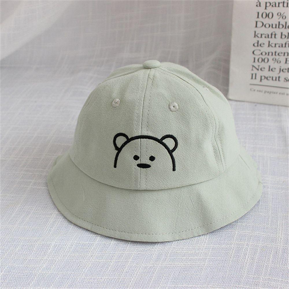 Mũ Bucket Chất Liệu Cotton Thêu Họa Tiết Hoạt Hình Thời Trang Xuân Hè Xinh Xắn