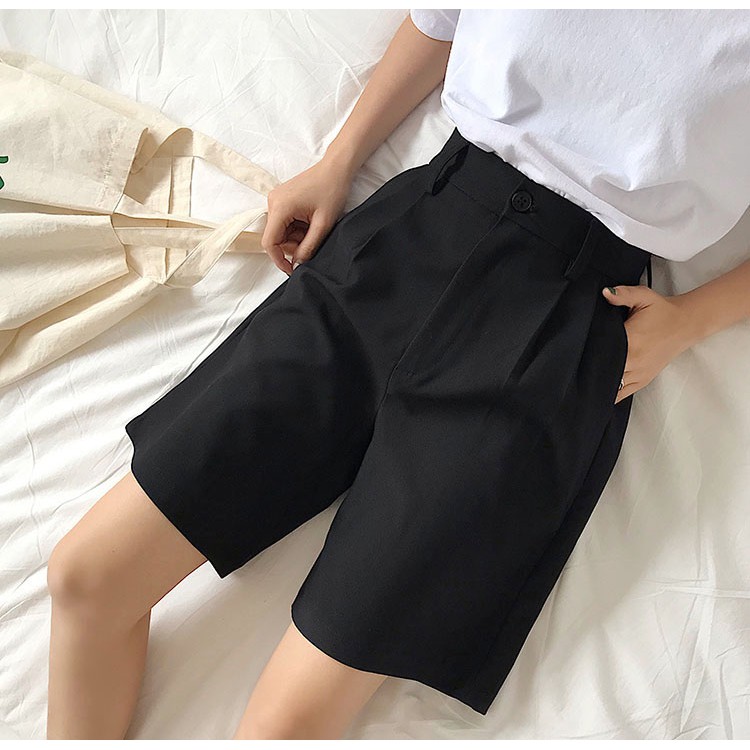 [Mã BMBAU50 giảm 7% đơn 99K] Quần short ống rộng CERA-Y Unisex Nam - Nữ màu Đen Bigsize CRQ023