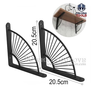 Giá Đỡ Kệ Treo Tường Hairpin Hình Mặt Trời 20.5 Cm - Có 2 Màu ( 1 Cặp )