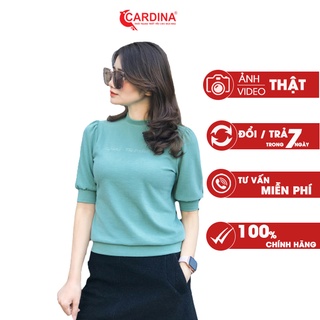 Áo Len Nhung Nữ 𝐂𝐀𝐑𝐃𝐈𝐍𝐀 Vai Bồng Tay Lỡ Nhẹ Nhàng, Nữ Tính AFN