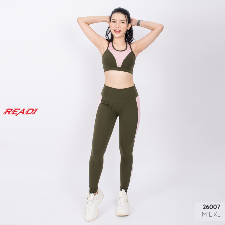 Bộ quần áo tập gym yoga nữ READI vải cao cấp thông thoáng co giãn 4 chiều - 26007