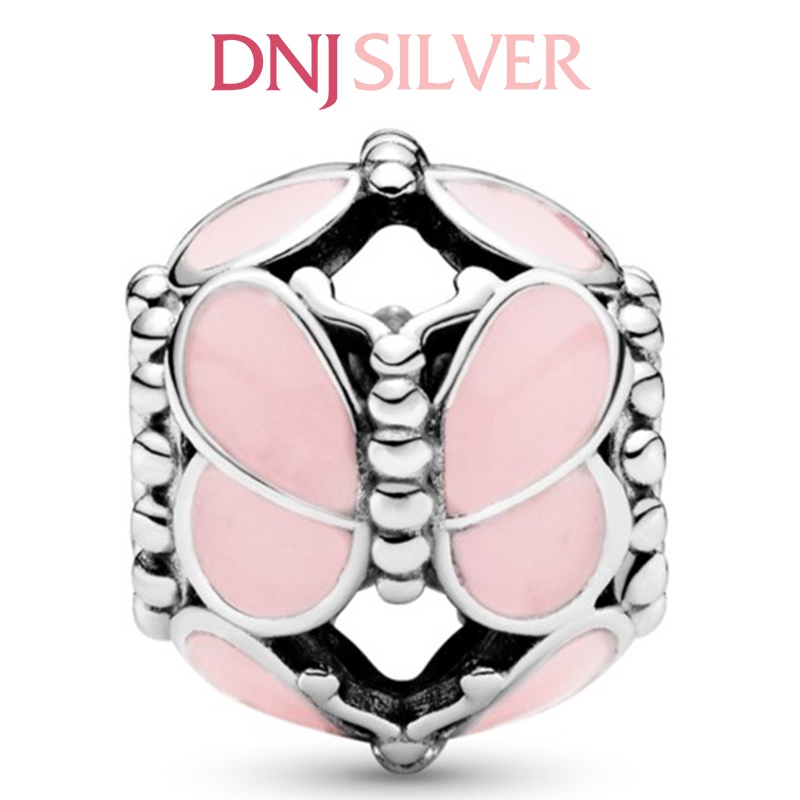 Charm bạc 925 cao cấp, hàng chuẩn bạc - Charm Pink Butterfly thích hợp để mix vòng tay charm - DN221