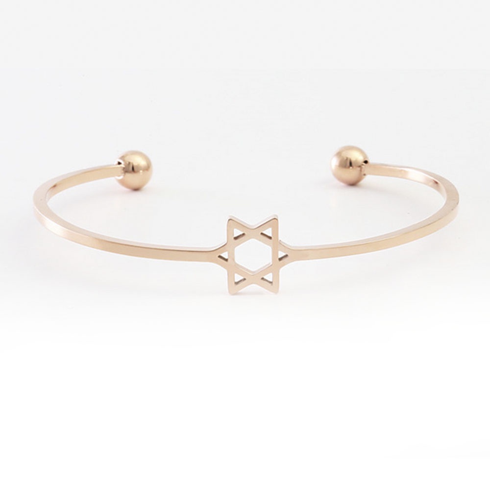1 Vòng Tay Hở Hình Ngôi Sao Năm Cánh Thời Trang Cổ Điển Cho Nữ