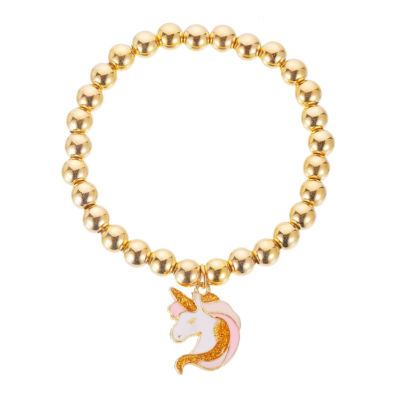 New Cartoon Unicorn Multicolor Necklace Bracelet Ring Women 's Jewelry