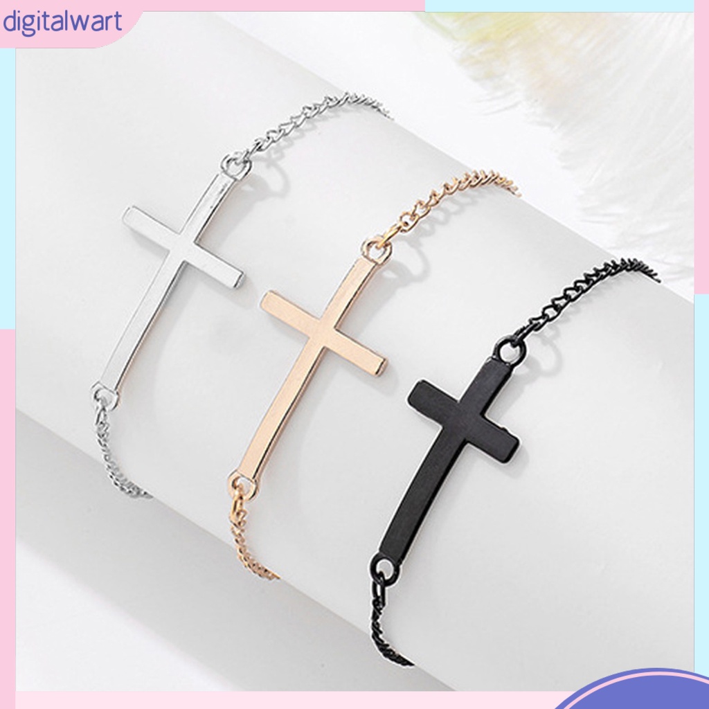 Lắc tay hợp kim mặt chữ thập thời trang cho cả nam và nữ