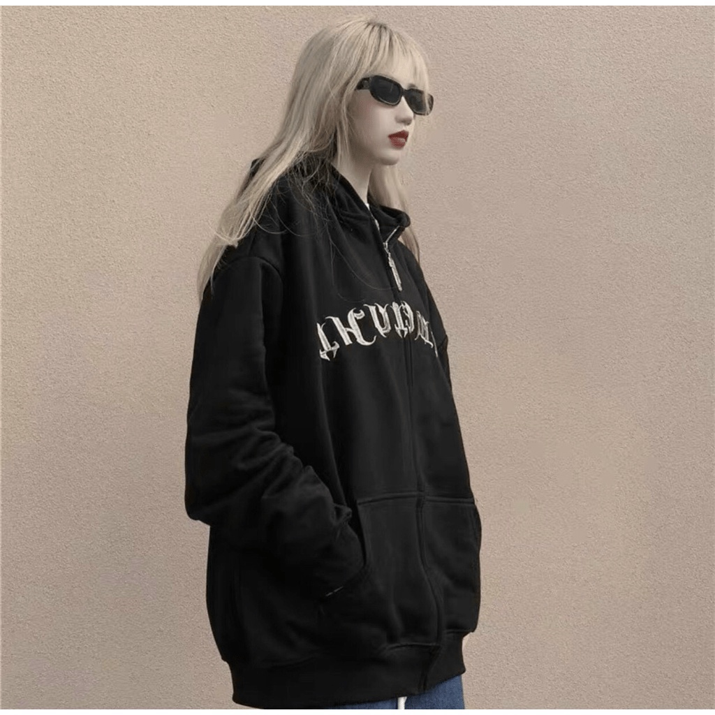 Áo khoác nỉ dây kéo form to y hình cá tính , họa tiết cực đẹp thời trang nét y hình KME FASHION