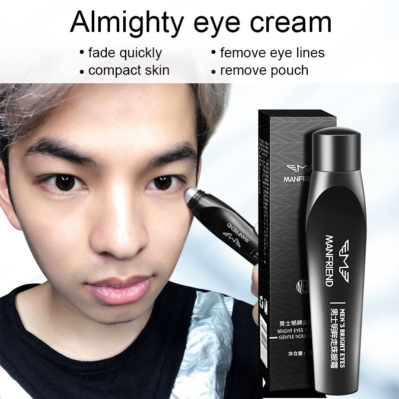 Manfriend Eye Cream Roll On Anti Aging Remove Wrinkle  Eye Bag Dark Circle  Men  15g