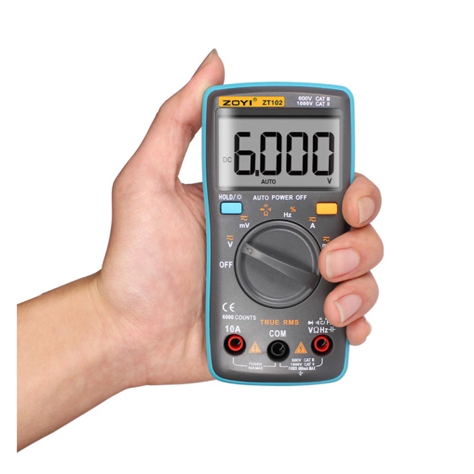 Đồng Hồ Đo Điện Kỹ Thuật Số Đa Năng Zoyi ZT 102 - Đo Điện Áp AC/DC - Đo Cường Độ - Đo Nhiệt Độ - Đo Linh Kiện Điện Tử