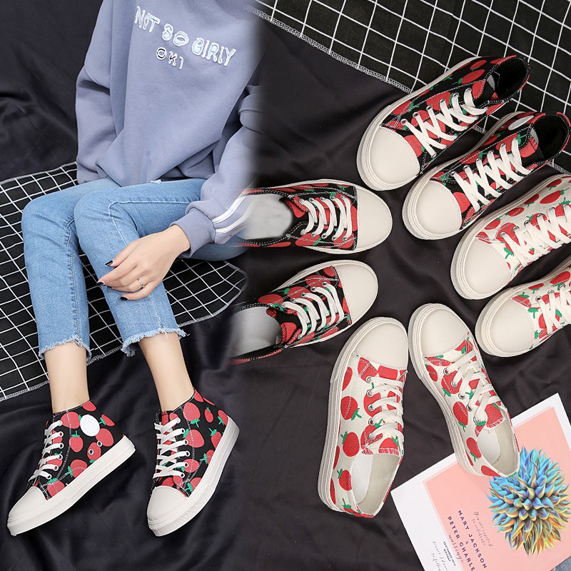 Giày thể thao nữ hình dâu tây dễ thương 123 | BigBuy360 - bigbuy360.vn