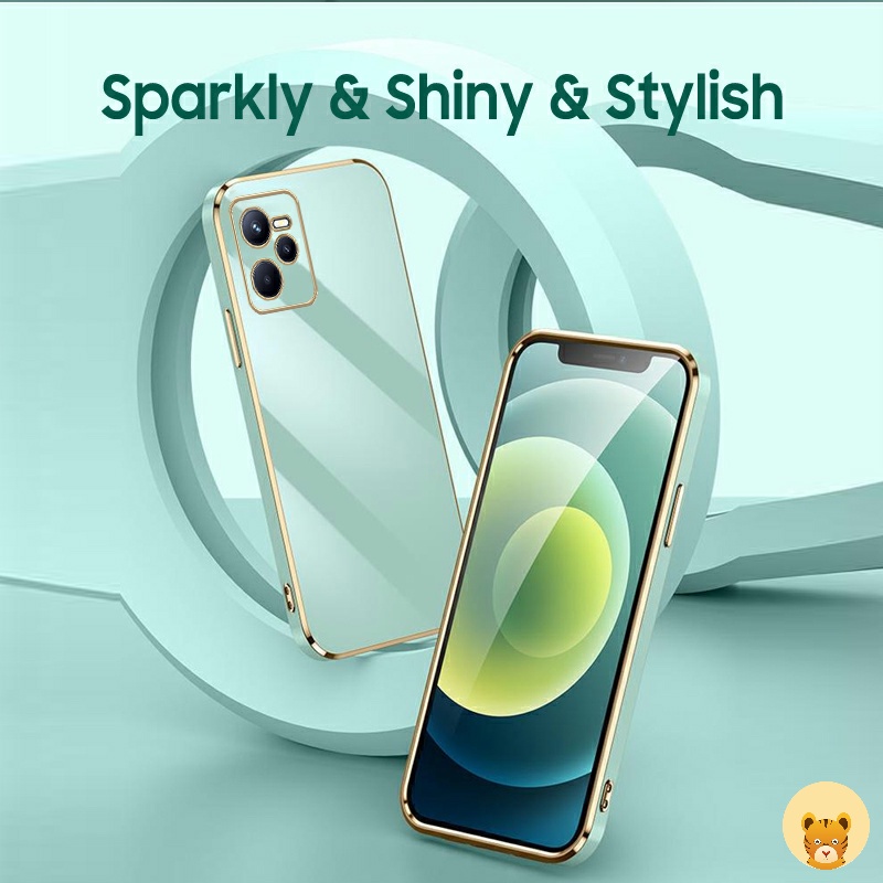 Ốp Điện Thoại Mạ Điện 7 Màu Sang Trọng Đơn Giản Dành Cho Realme C35