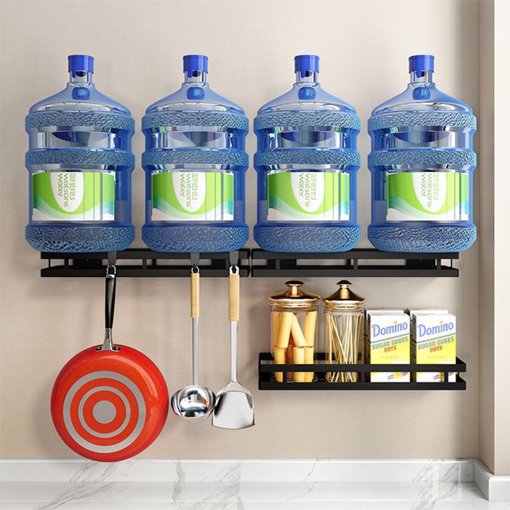 Kệ gia vị dán tường bằng sắt phun sơn tĩnh điện cao cấp, kệ đựng gia vị nhà bếp chắc chắn đa năng Q12 | BigBuy360 - bigbuy360.vn