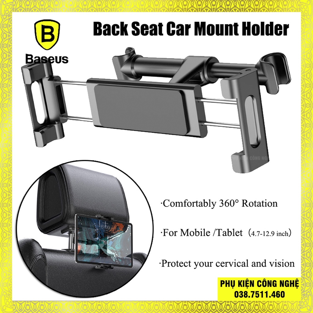 Đế giữ điện thoại / iPad trên xe hơi Baseus Backseat Car Mount LV236 | BigBuy360 - bigbuy360.vn