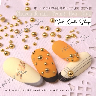 Bi tròn trang trí nail loại nửa hạt