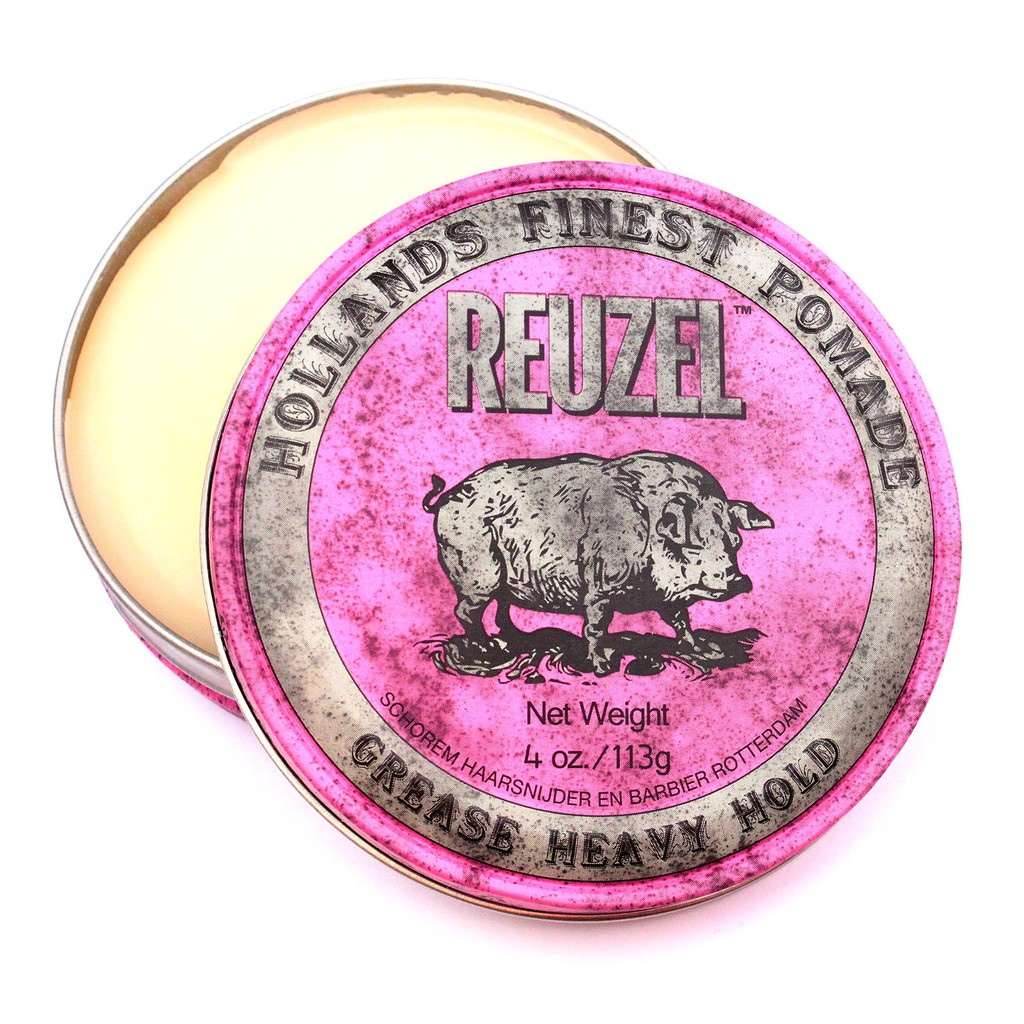 [Reuzel chính hãng] Sáp giữ nếp cứng độ bóng vừa Reuzel Pink Heavy Grease 113gr