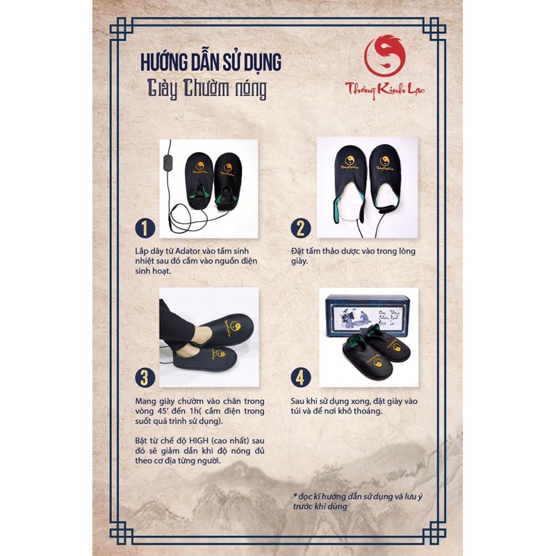 GIÀY CHƯỜM NÓNG THÔNG KINH LẠC