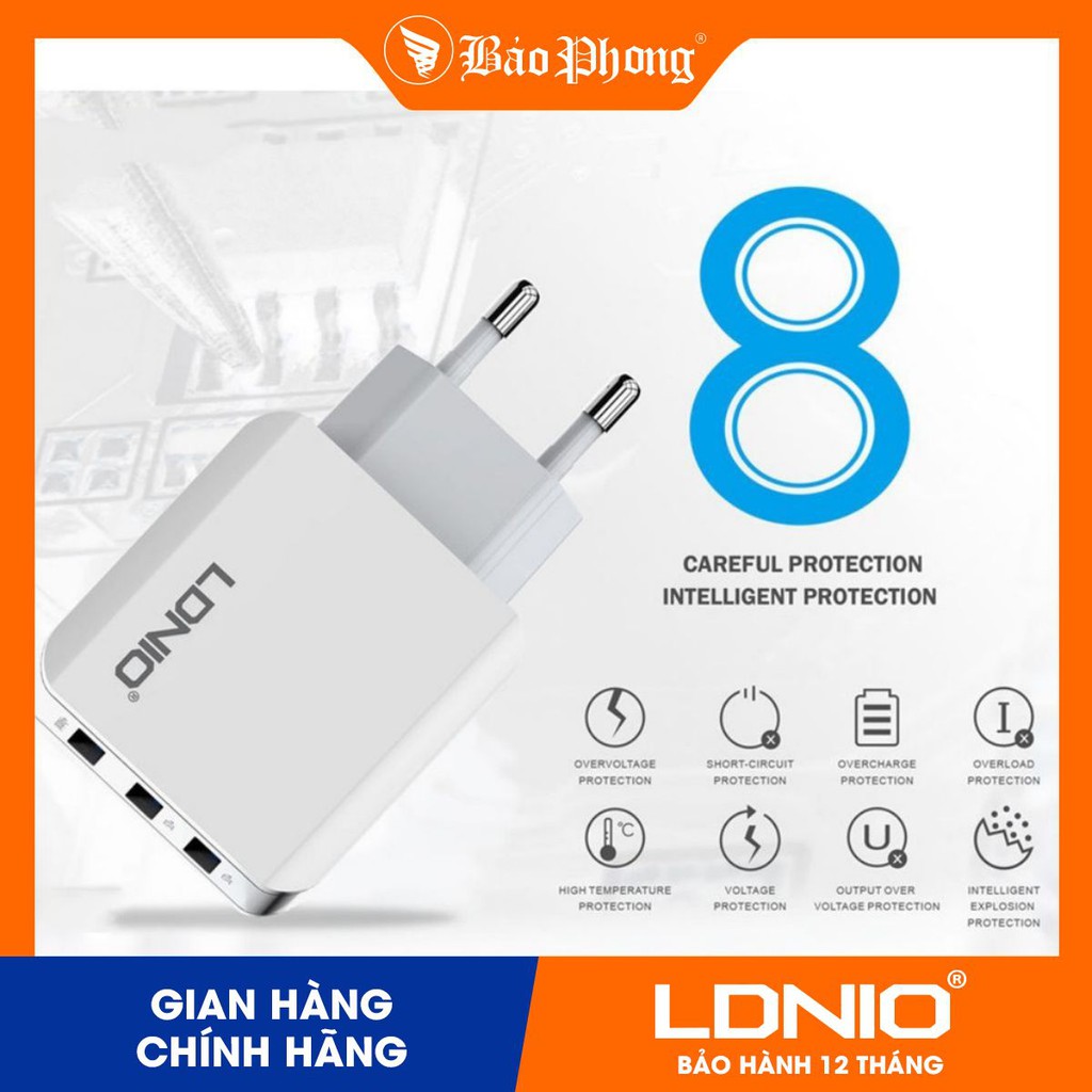 Củ sạc 3 cổng LDNIO A3301