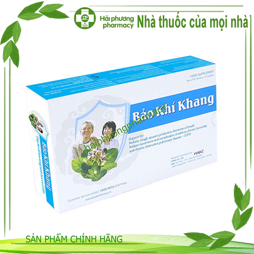 BẢO KHÍ KHANG (HỘP 20 VIÊN) - Giảm tái phát hen suyễn, viêm phế quản mạn