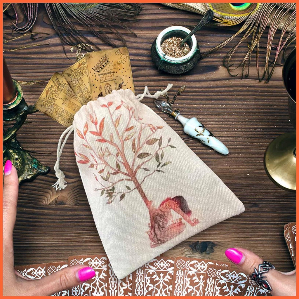 Túi Dây Rút Đựng Thẻ Bài Tarot Bằng Vải Nhung Tiện Dụng