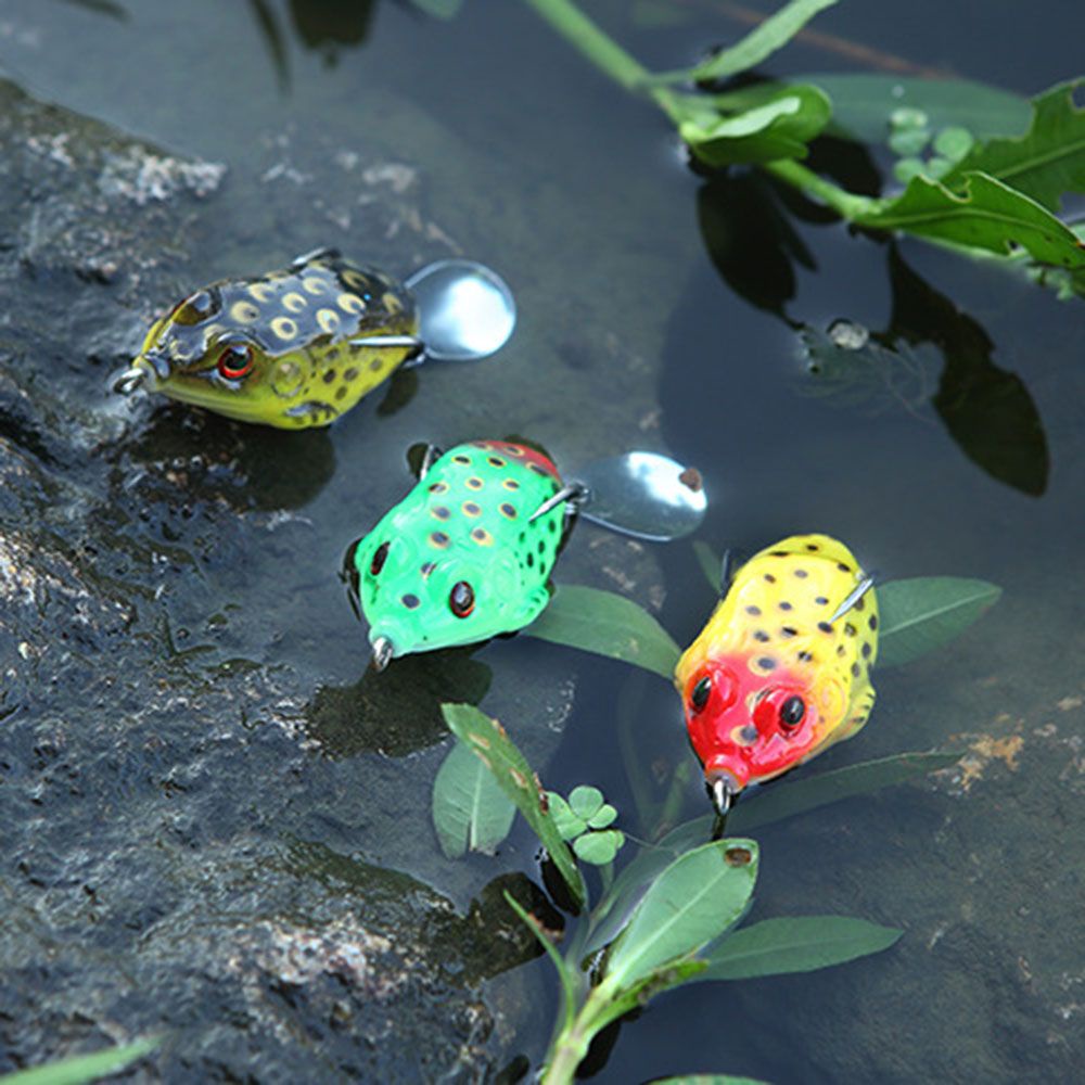 Mồi giả câu cá hình ếch 3D bằng nhựa