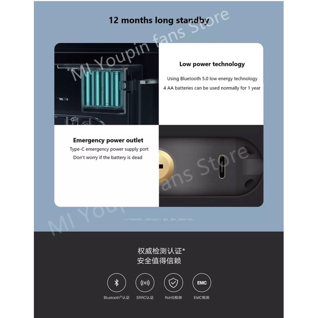 Két sắt điện tử Vân Tay thông minh Xiaomi Mijia Smart Safe Deposit Box