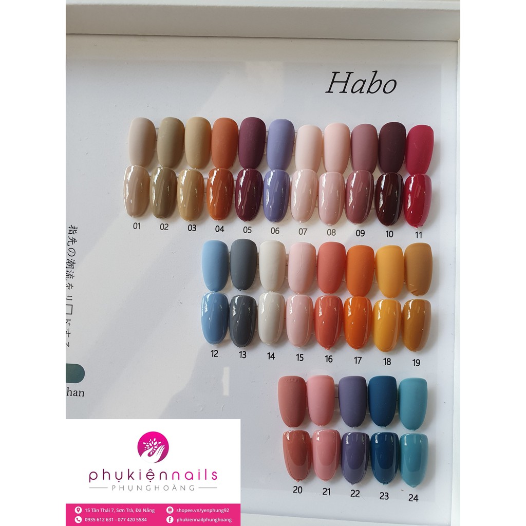 Set Sơn Gel HaBo 24 Màu Mới Nhất