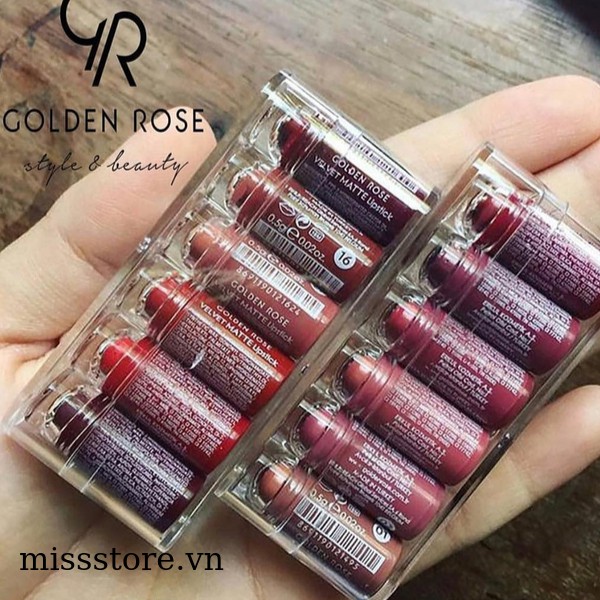 Set son lì mini Golden rose Thổ Nhĩ Kỳ (set 6 thỏi mini)