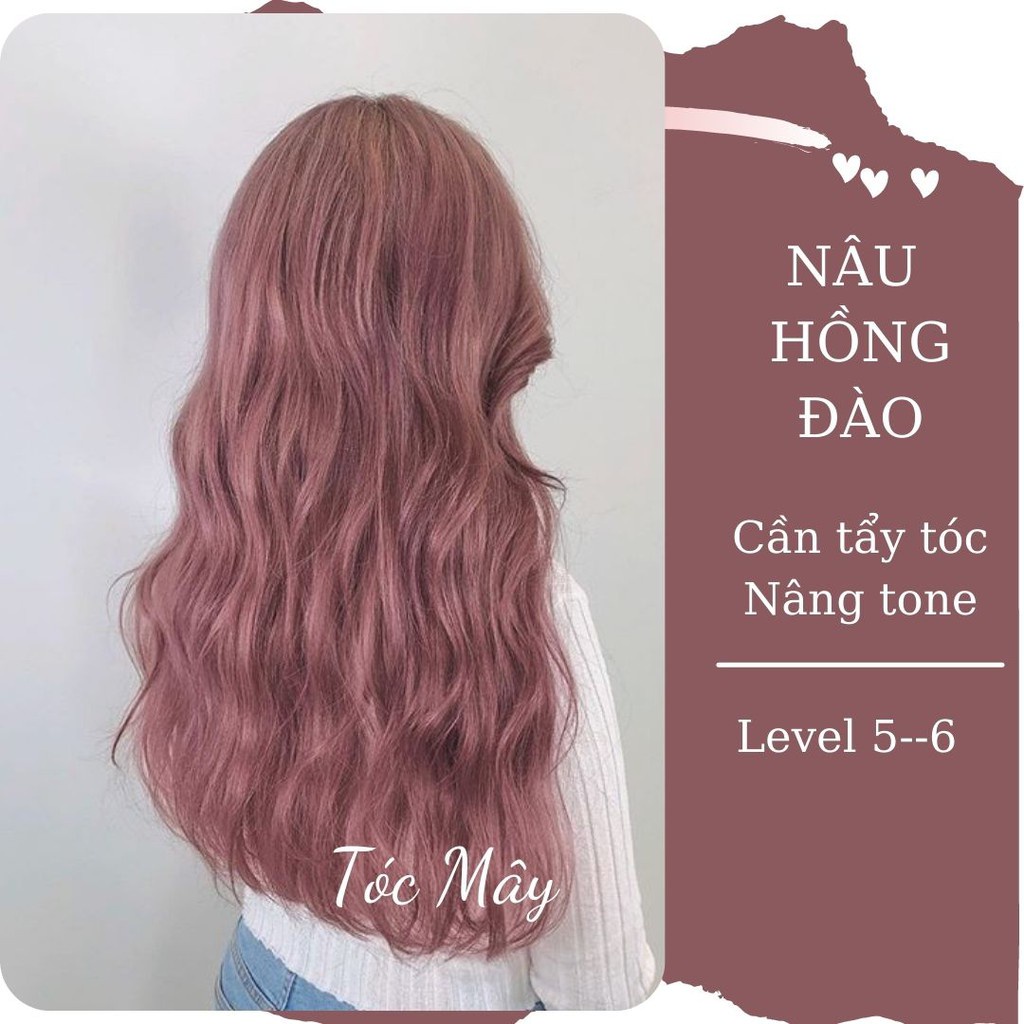 Thuốc nhuộm tóc Nâu hồng đào không tẩy