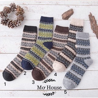 Tất thổ cẩm len Vintage hàn quốc cao cổ nhiều màu mẫu 2