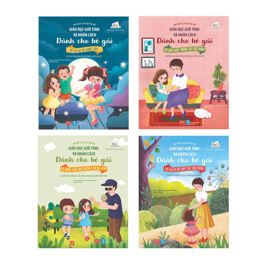 Sách - Combo: Giáo dục giới tính và nhân cách dành cho bé gái (4 tập)