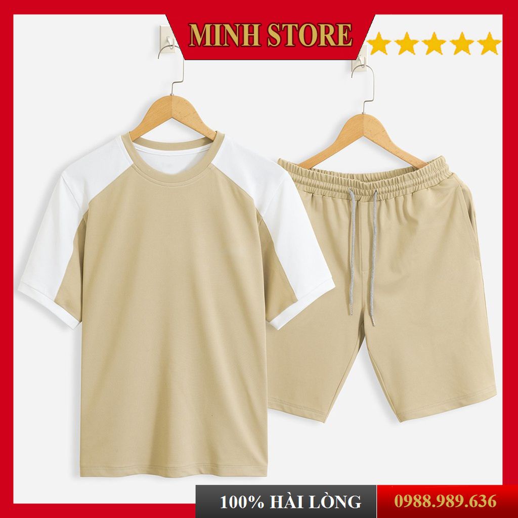 Bộ Đùi Nam Thể Thao Vải Poly Cao Cấp - Bộ Thể Thao nam Hè Đùi Hàng Xuất Xịn Full Tem BO01 - Minhstore88