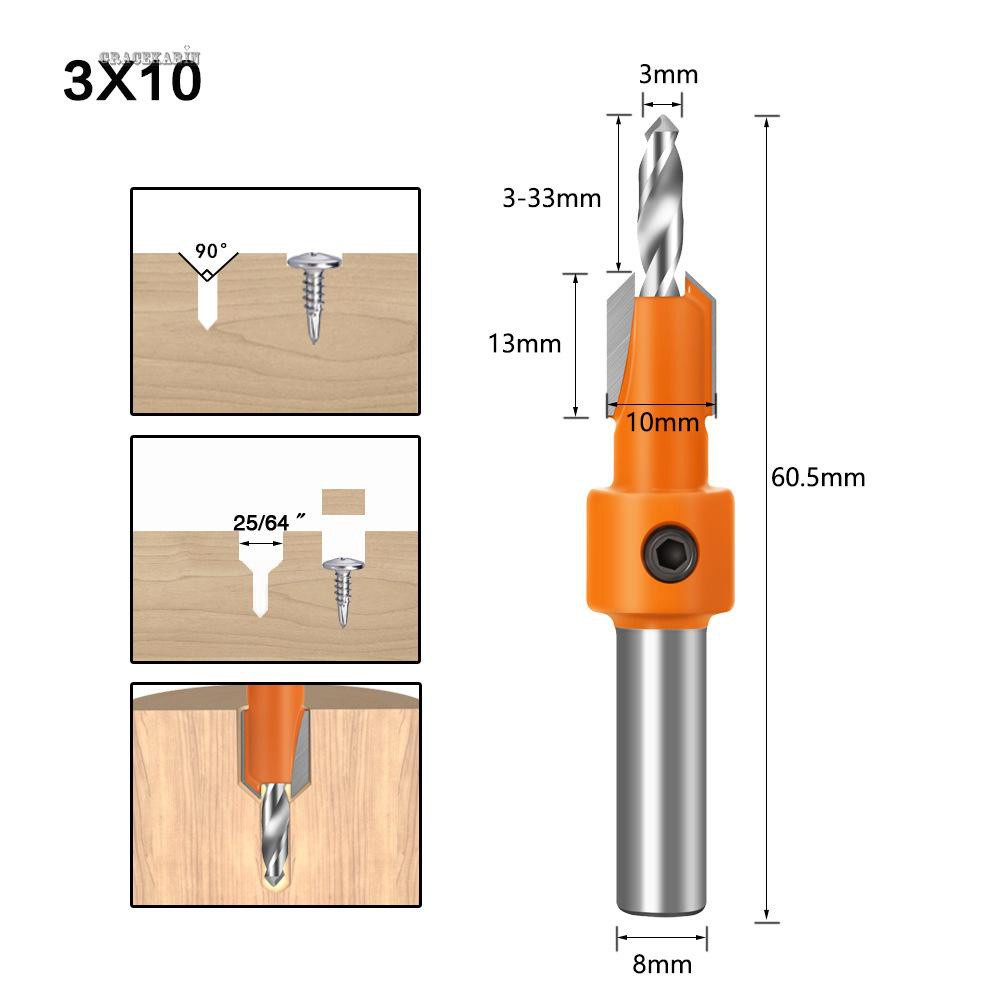 Countersink Drill Hole opener Woodworking For wood Aluminum alloy screws