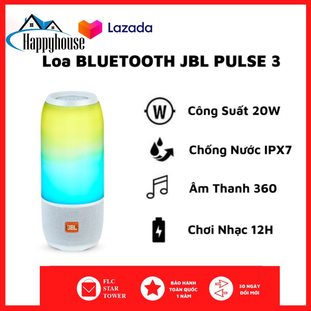 [Bán Chạy] Loa Bluetooth JBL Pluse 3, Giá Rẻ, Chuẩn Âm Thanh, Thiết Kế Tinh Tế, Thời Trang, Chống Nước IPX7.