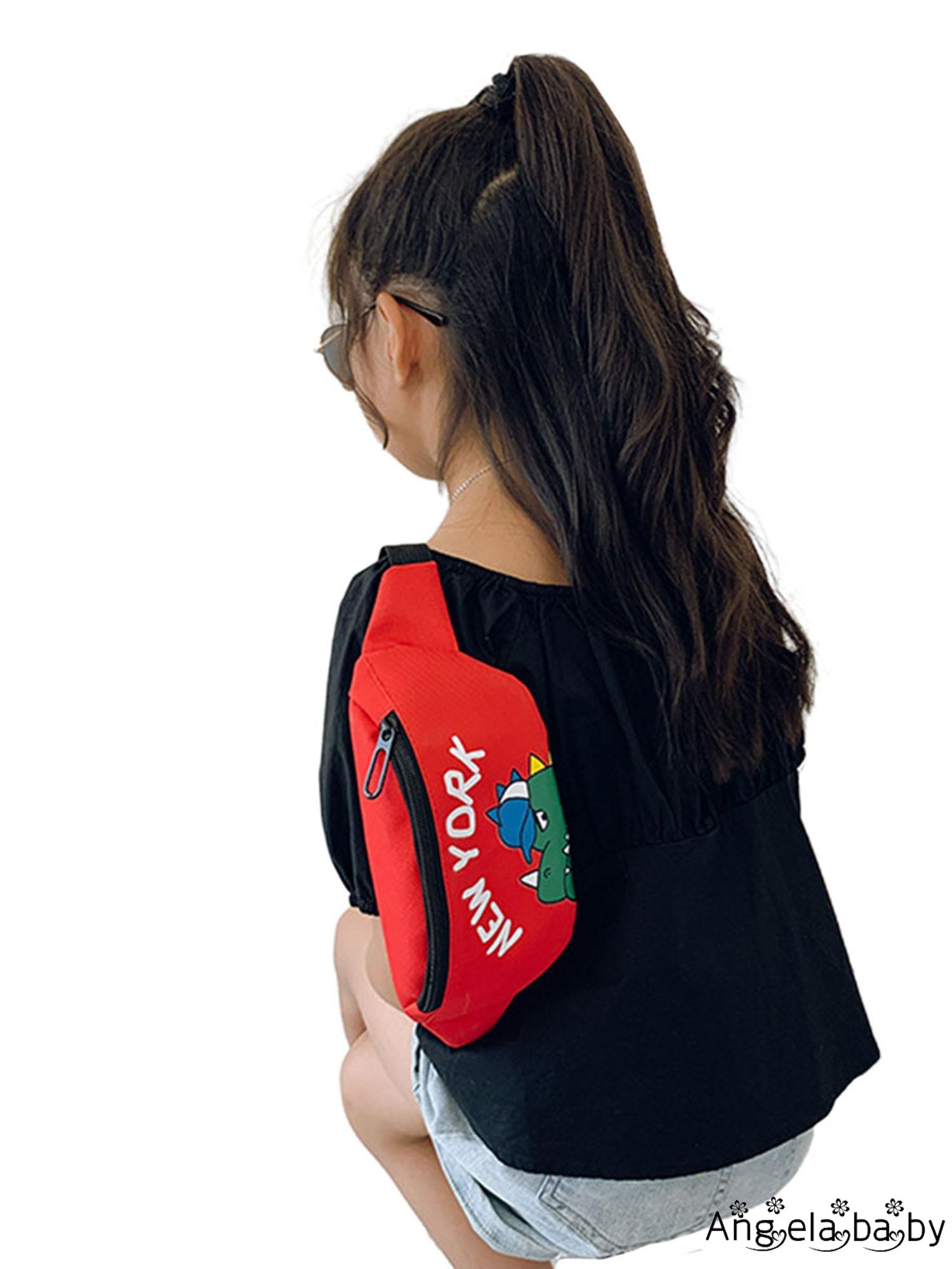 Túi đeo chéo in họa tiết hoạt hình khủng long dễ thương cho bé