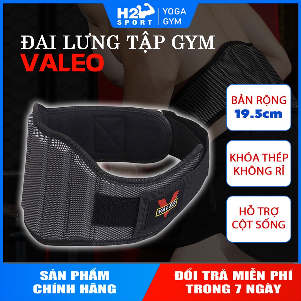 Đai Lưng Tập Gym, Gánh Tạ, Đai Lưng Mềm Lục Giác Valeo Bản To, Deadlift, Squat