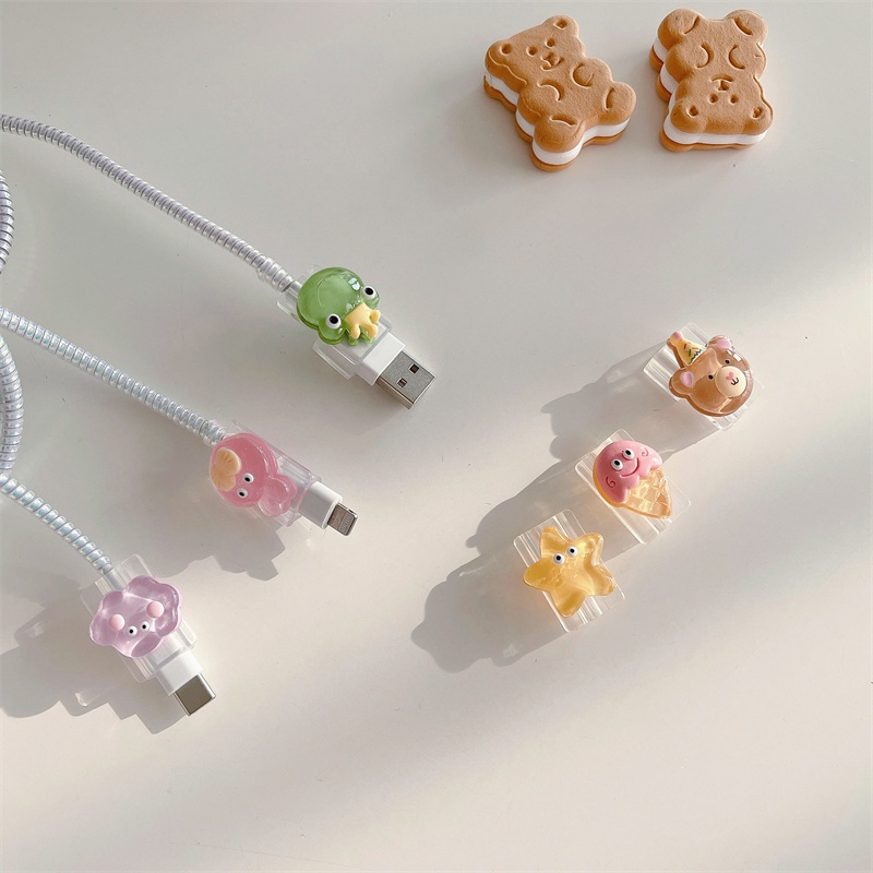 Vỏ Bọc Bảo Vệ Dây Cáp Sạc USB Hình Động Vật Hoạt Hình Dễ Thương