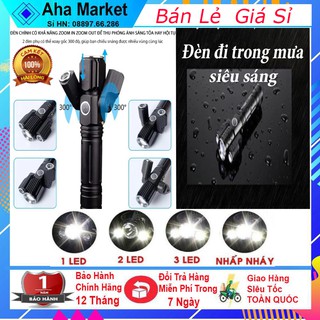 Đèn Pin 3 Pha Siêu Sáng, Xoay Linh Hoạt Đa Hướng Thông Minh