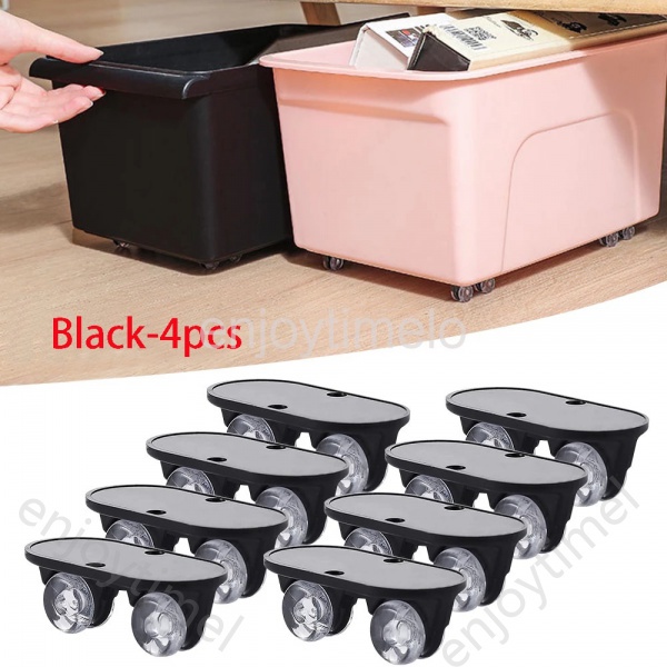 Set 4 bánh xe ròng rọc tự dính không gây tiếng ồn cho hộp đựng rác