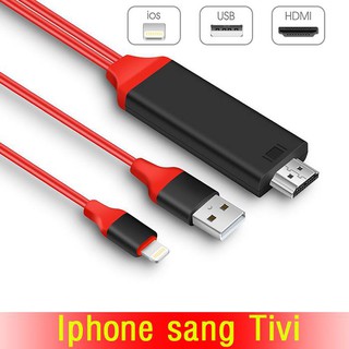 CÁP KẾT NỐI HDMI CHO IPHONE, IPAD (lightning to HDTV Cable) hỗ trợ chuyển đổi từ điện thoại apple sang HDTV