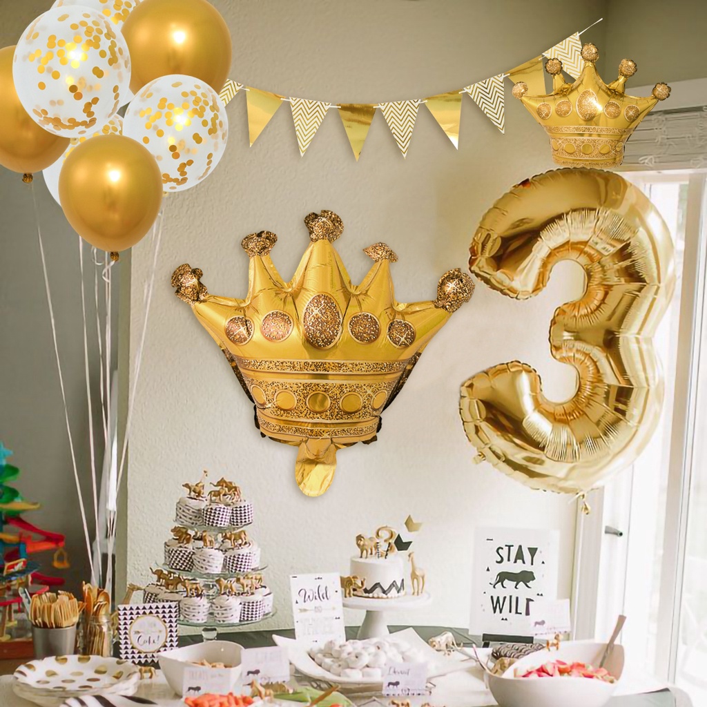 Set 15 Bong Bóng Màu Vàng Dùng Trang Trí Tiệc Sinh Nhật